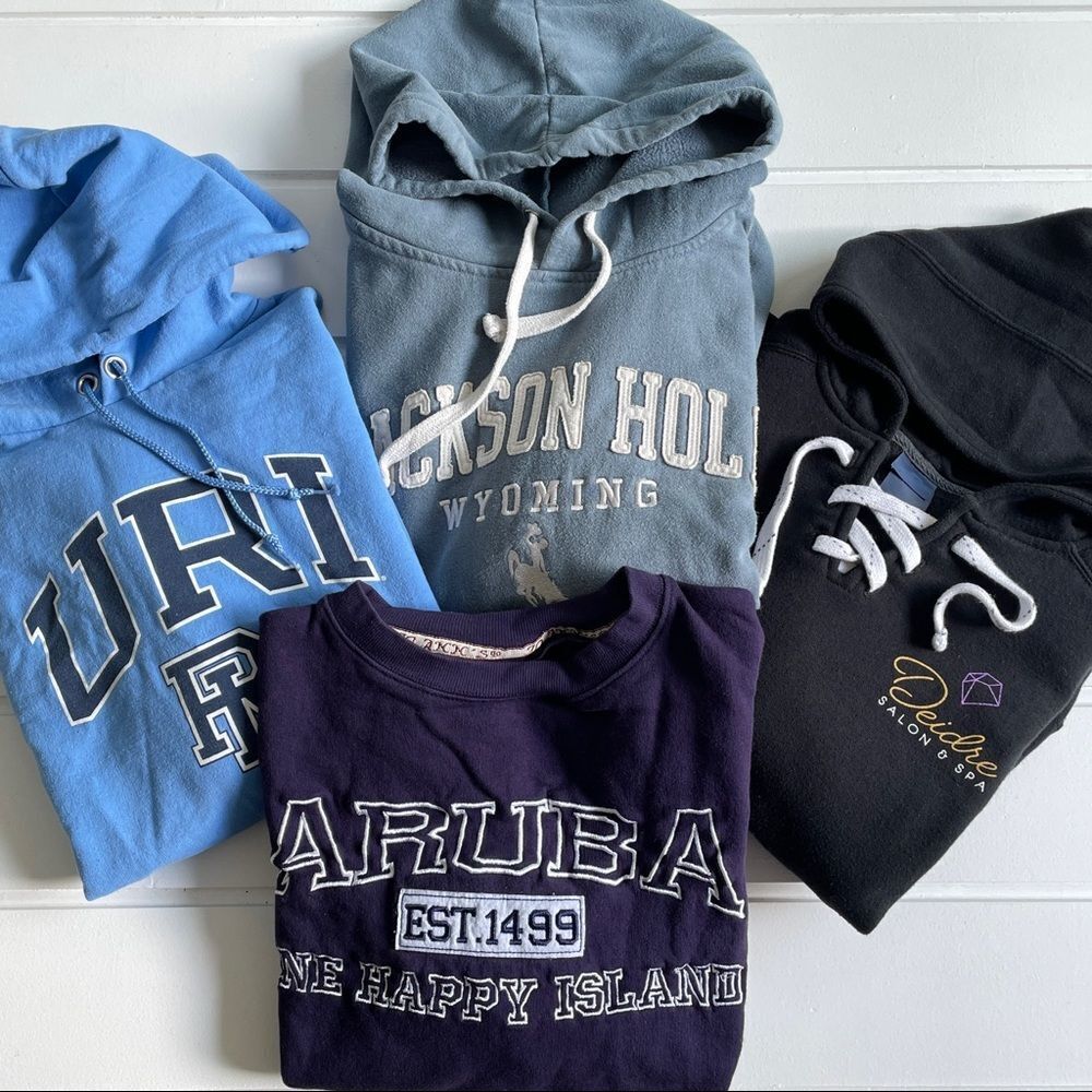 Champion, MV Sport Vintage Fleece, Jo Ann’s, & Salon & Spa Sweatshirt Lot M/L